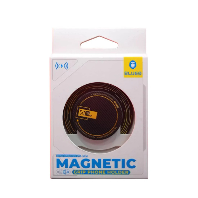 Blueo MagSafe Magnetic Grip Phone Holder - Yellow/Black - اكسسوار هاتف